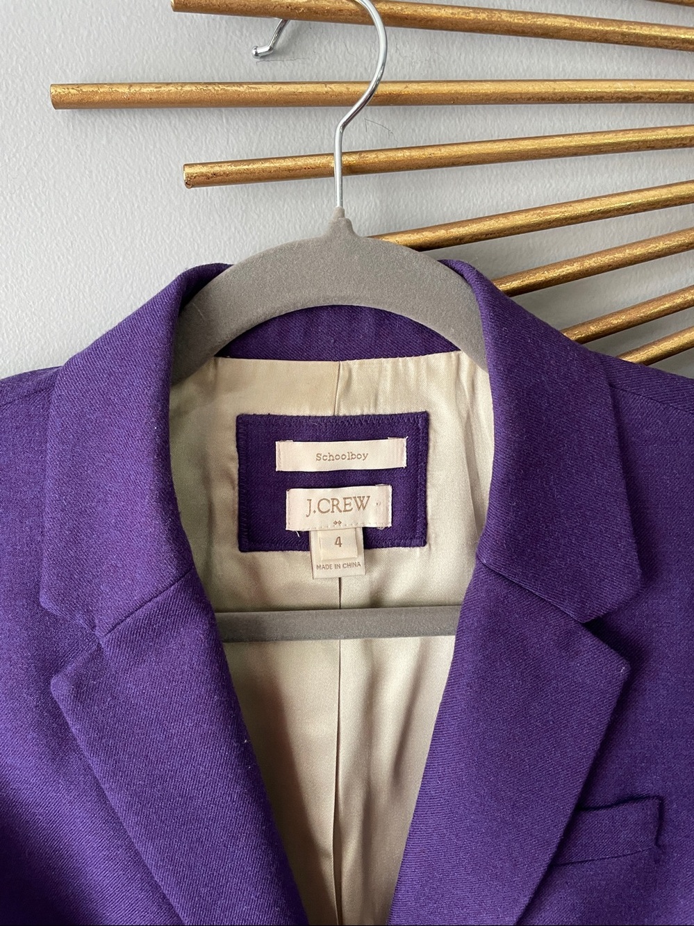 J Crew Purple Schoolboy Blazer - Picture 3 of 11